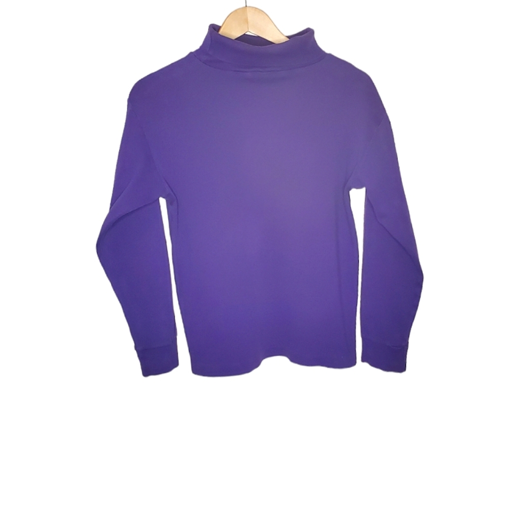 Vintage 80s Purple Long Sleeve Turtleneck